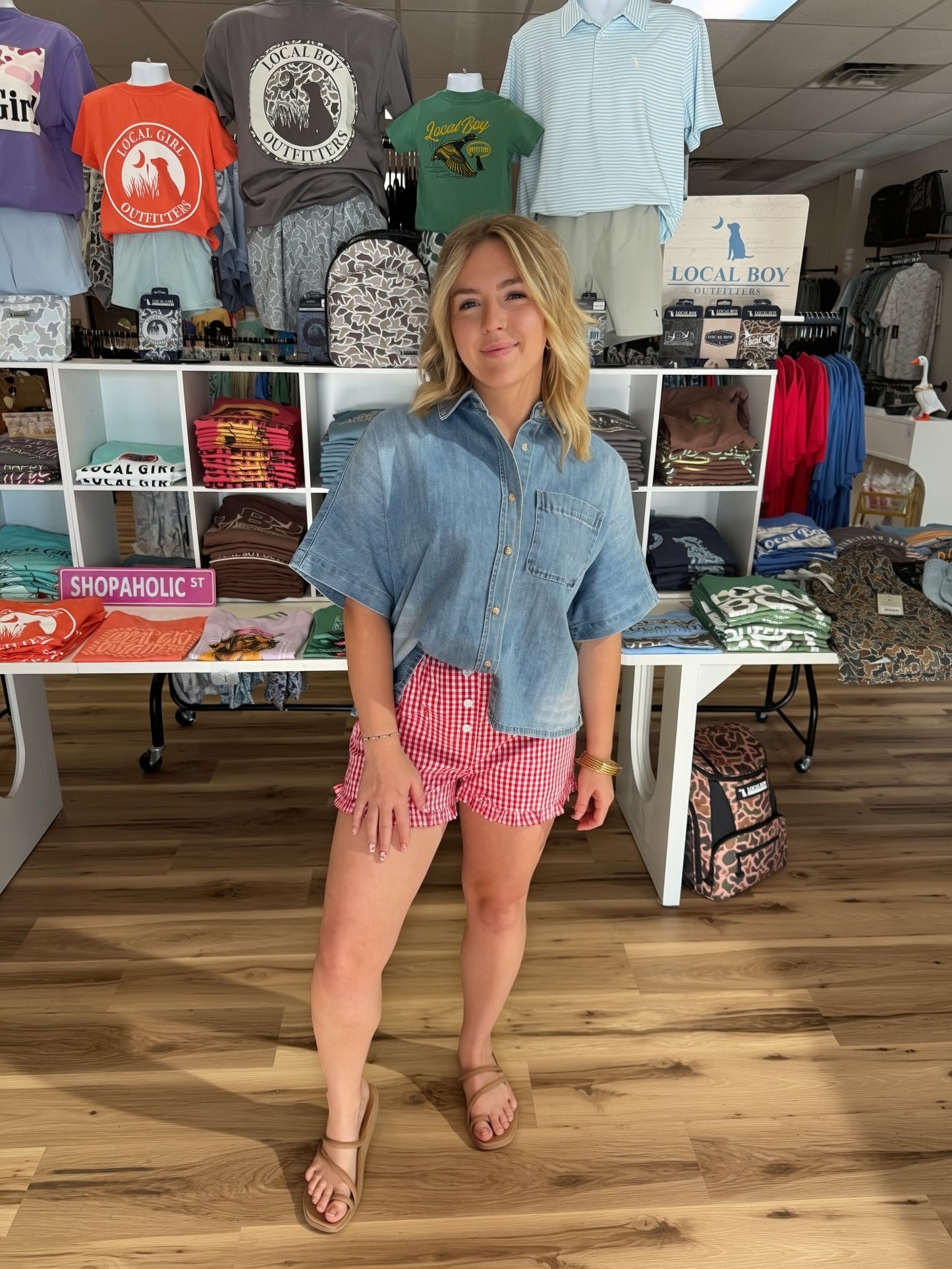 4TH OF JULY SWEET GINGHAM SHORTS