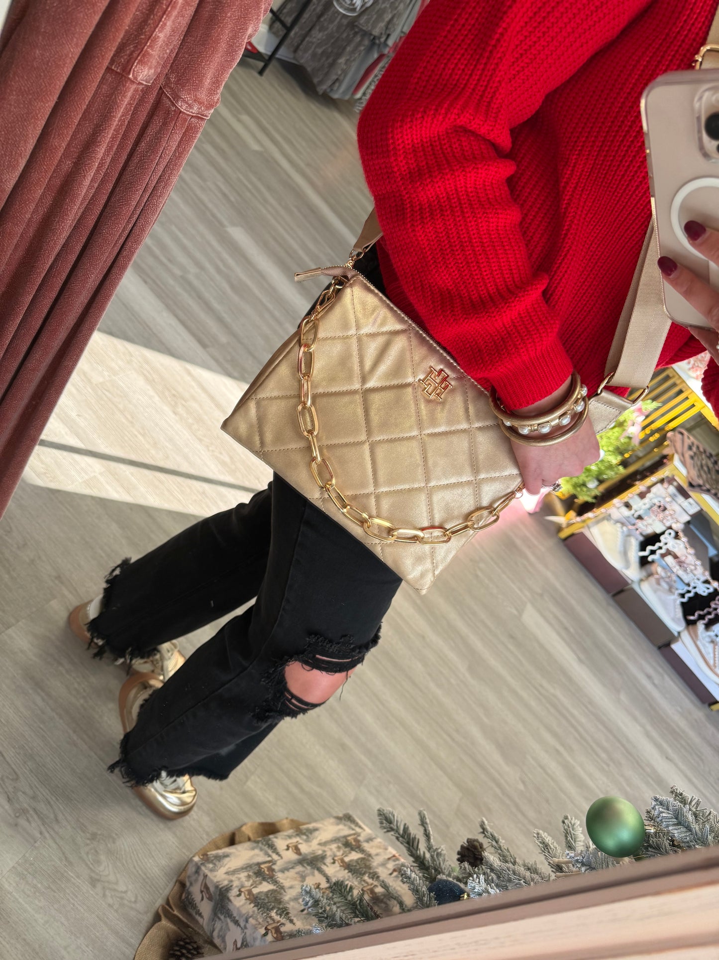 ARIANA CROSSBODY GOLD SHIMMER LD