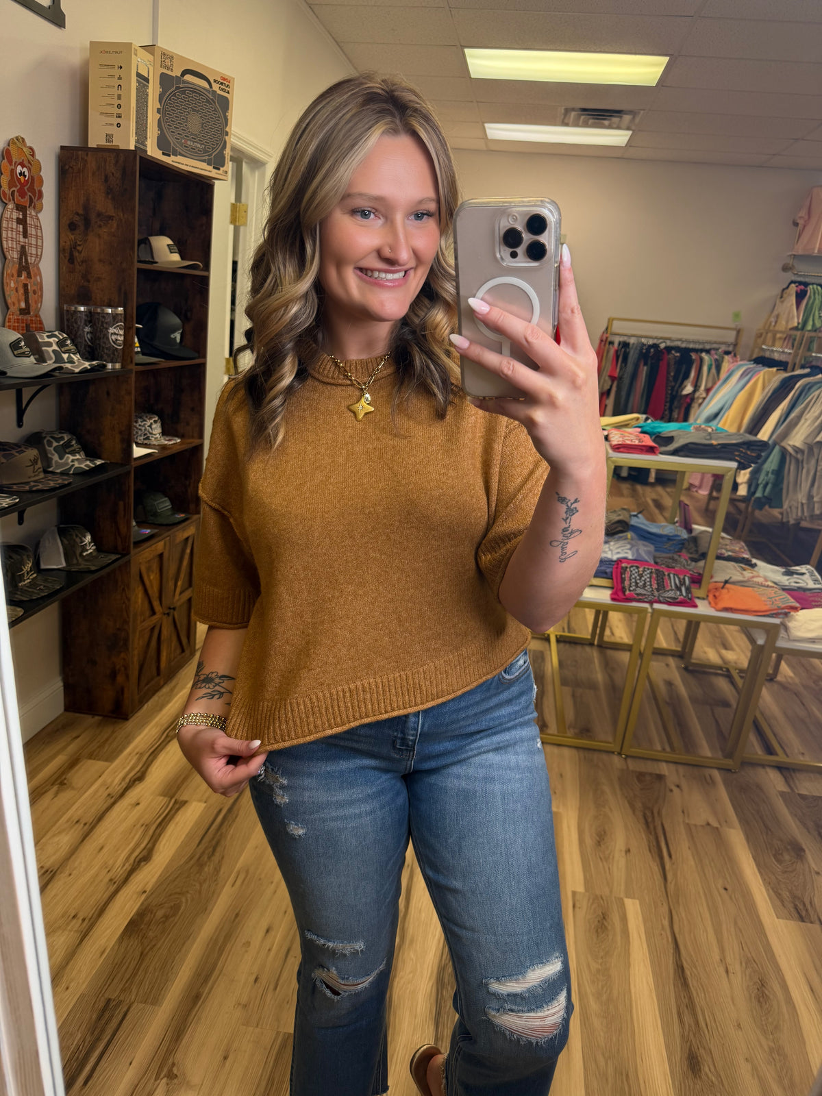 CARMEL CHARM SWEATER