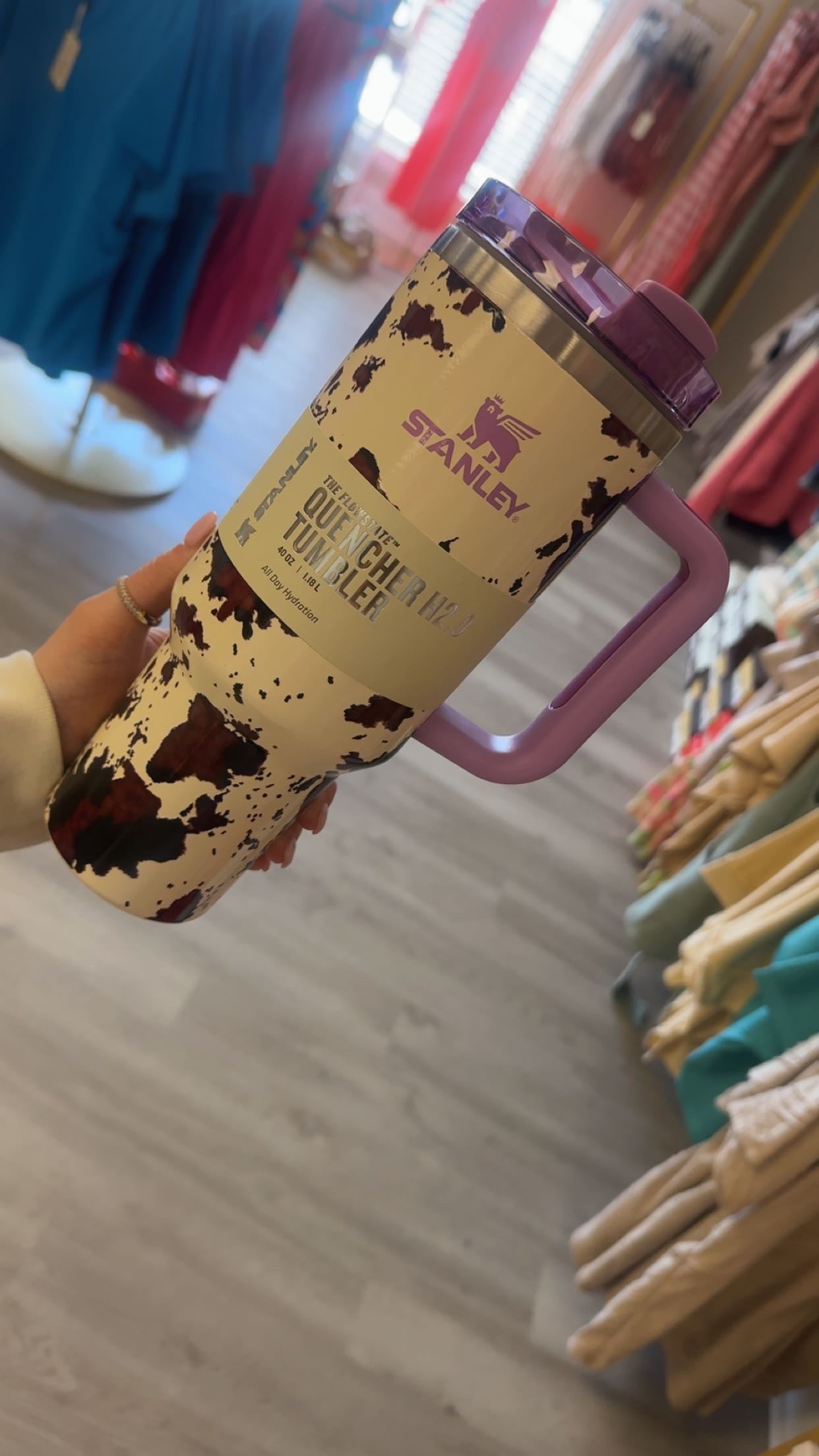 STANLEY COW PRINT PURPLE