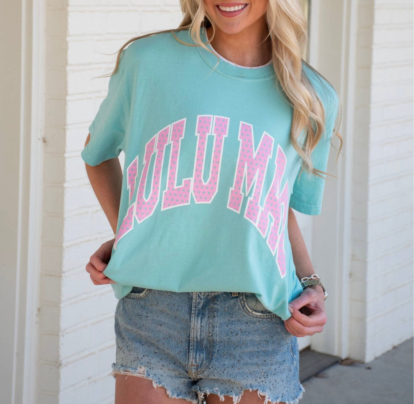 LULUMAC MINT POLKA DOT TSHIRT