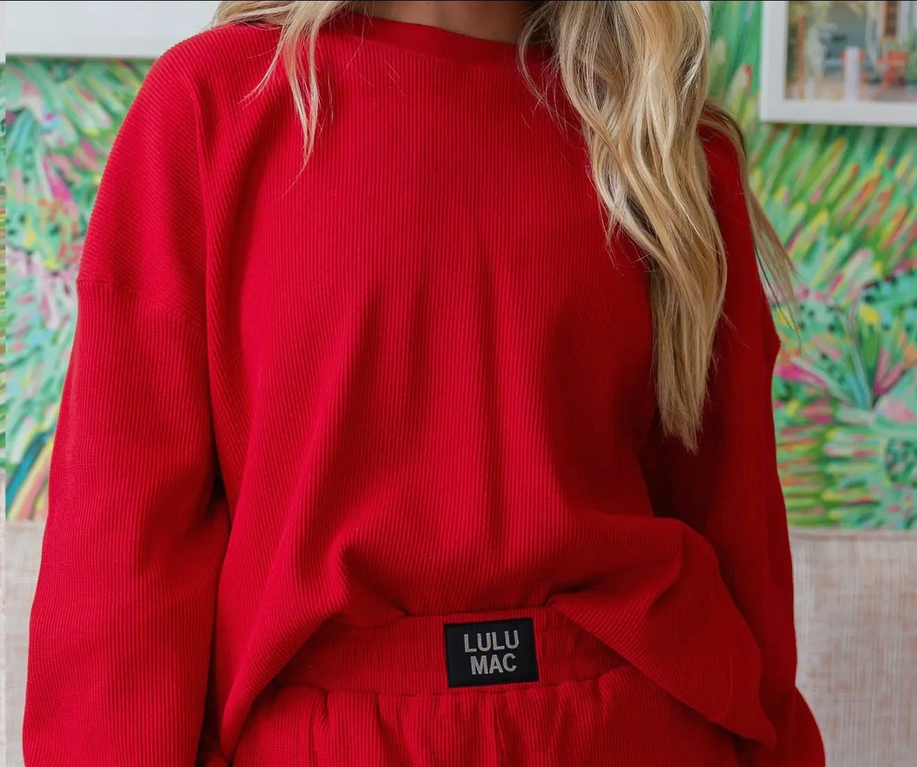 LULUMAC RED WAFFLE TOP