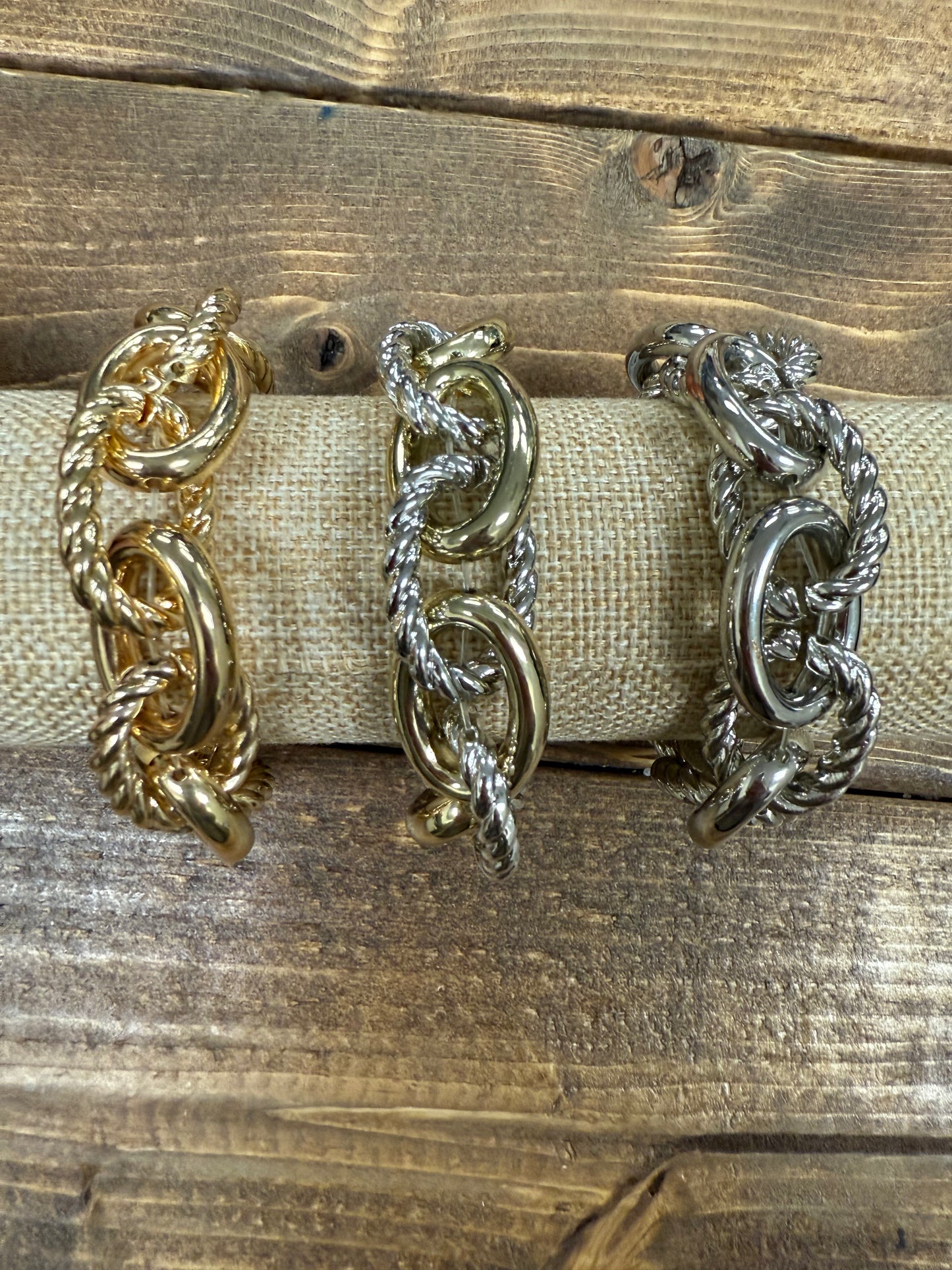 CHAIN LINK ROPED BRACLETS