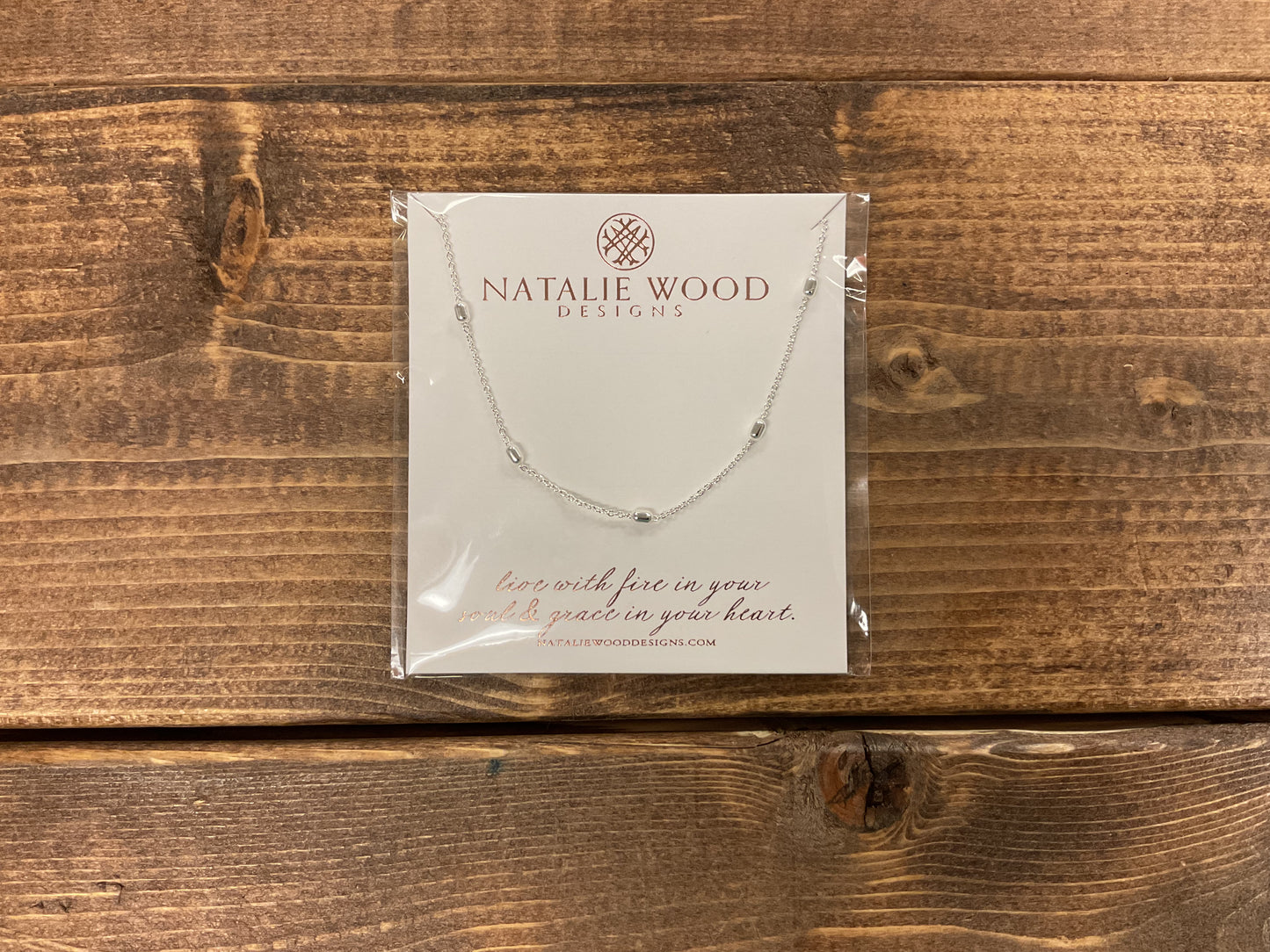 EVERYDAY BEADED LAYERING NECKLACE SILVER