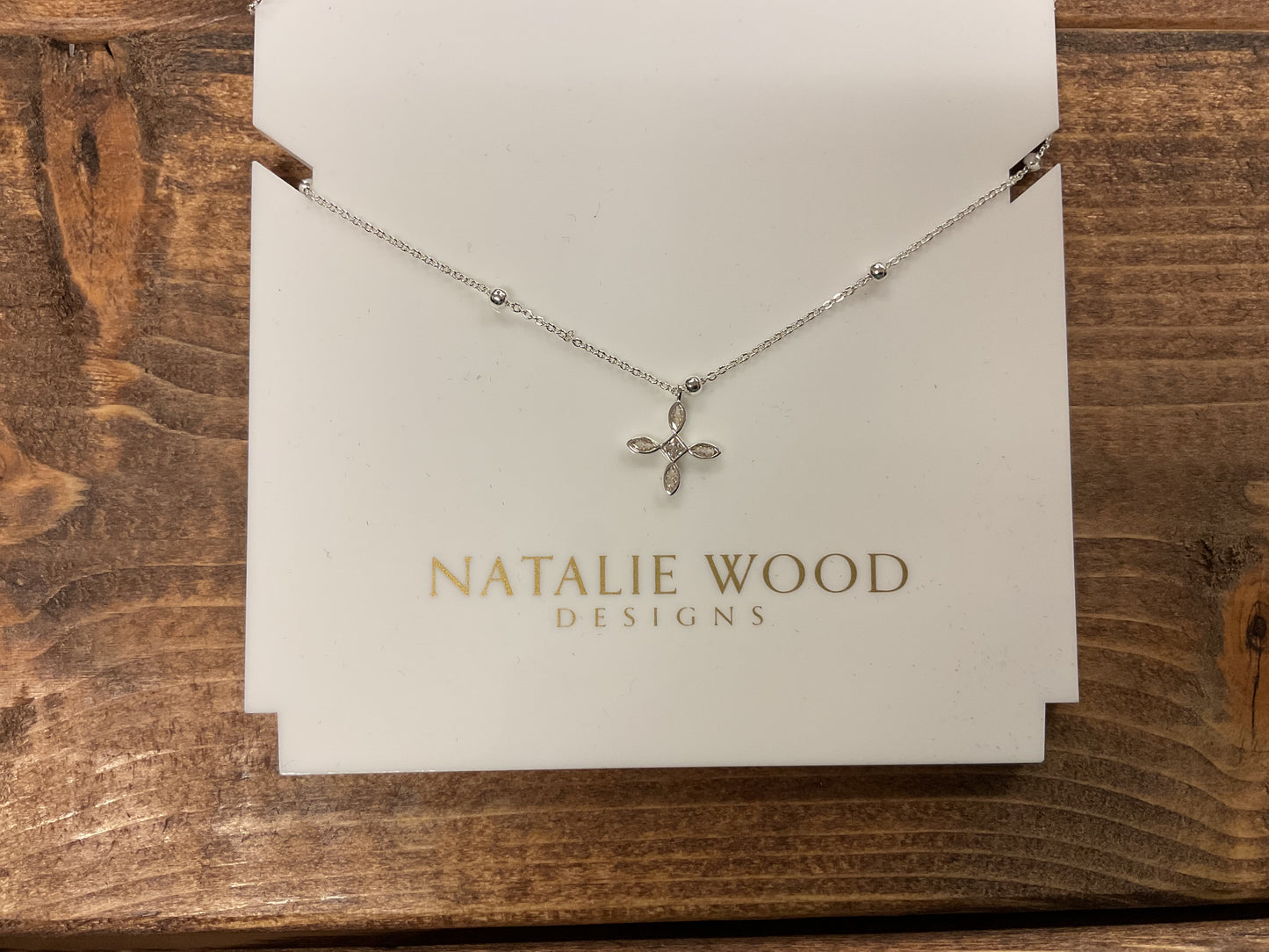 RADIANT CROSS DROP NECKLACE