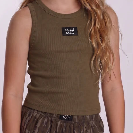 YOUTH LULUMAC DK OLIVE TANK TOP