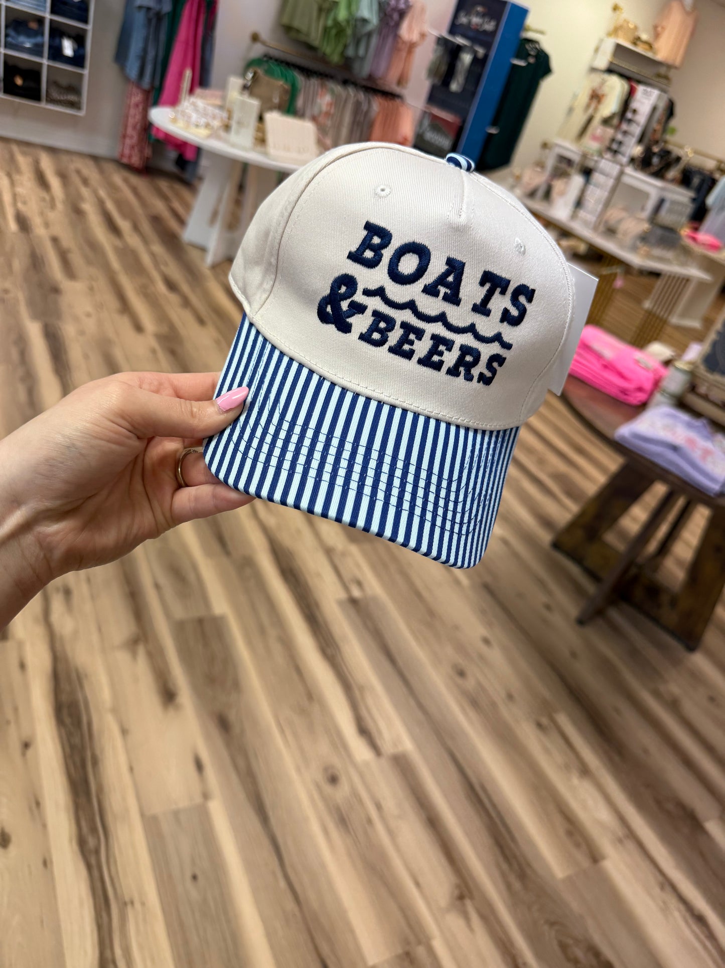 BOATS & BEERS BLUE STRIPES