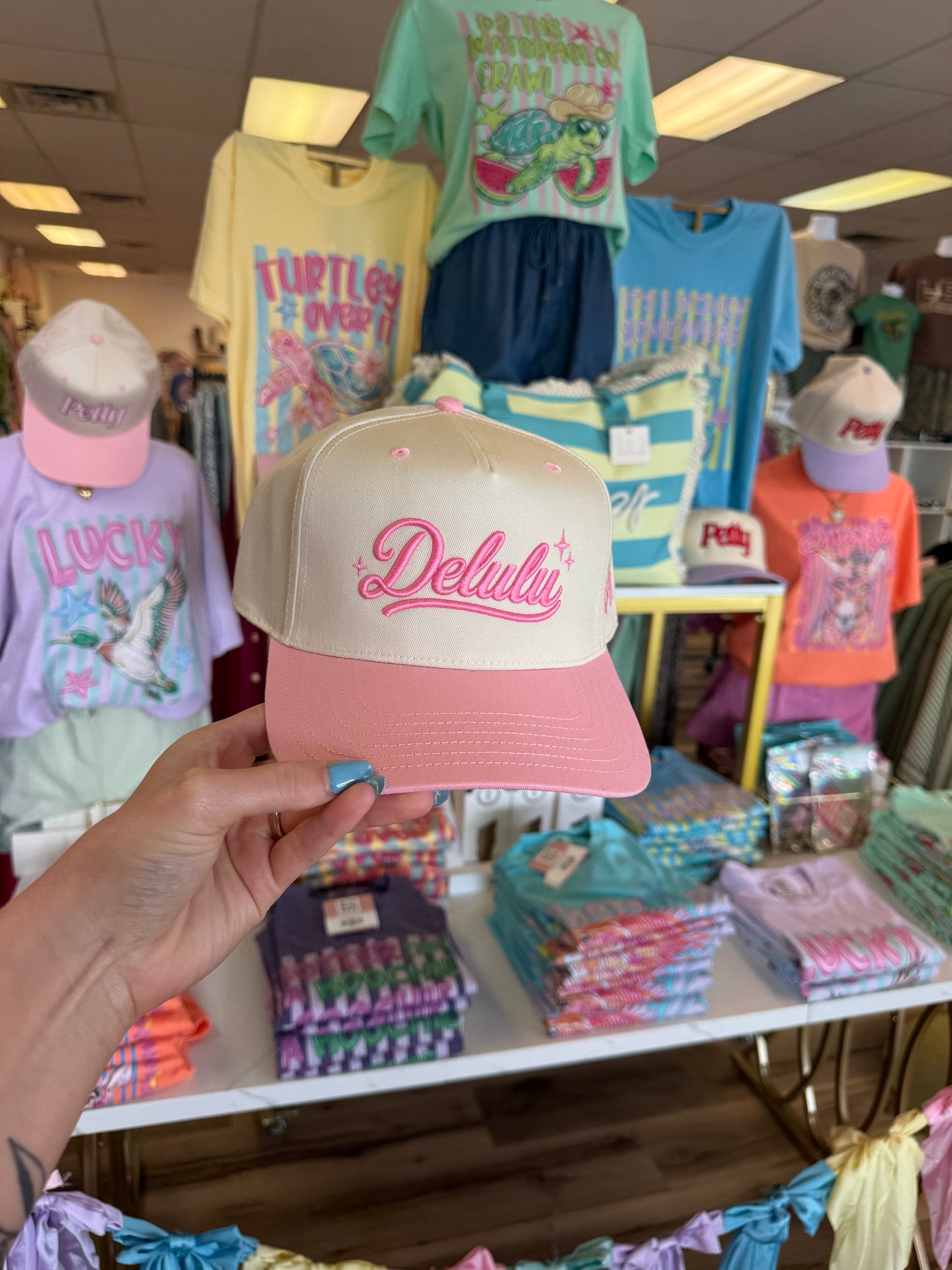 DELULU PINK MHC HAT