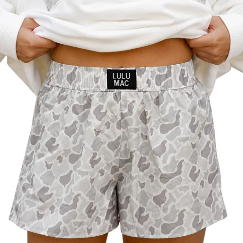 WHITE CAMO BOXER SHORTS