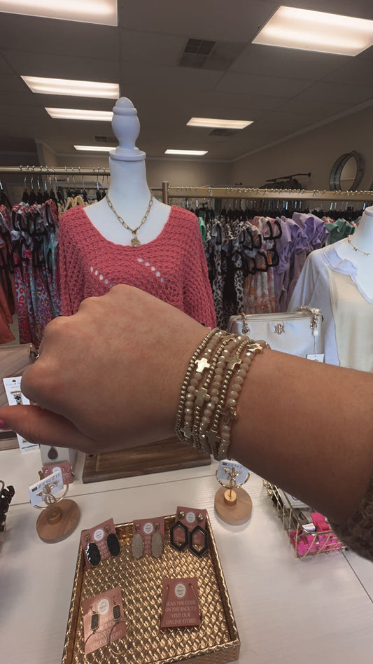 NUDE CRYSTAL CROSS SET