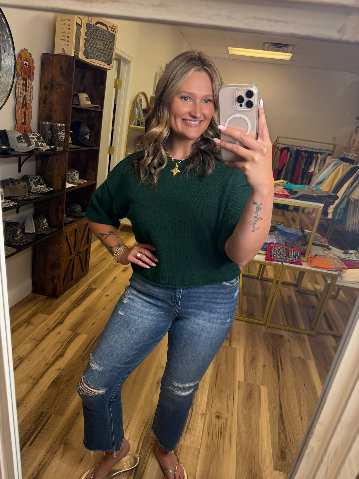 EMERALD CHARM SWEATER