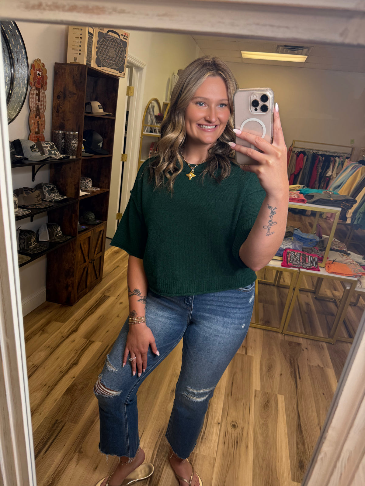 EMERALD CHARM SWEATER