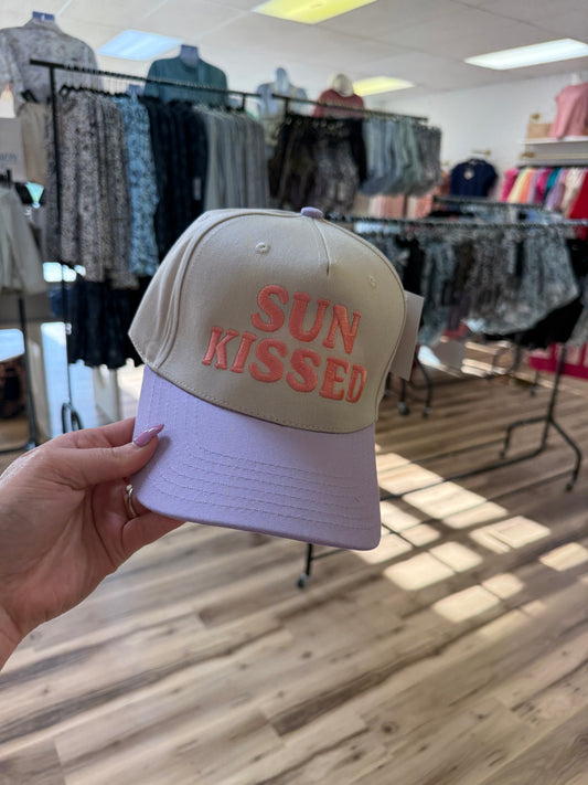 SUNKISSED LIGHT PURPLE/TAN TRUCKER HAT