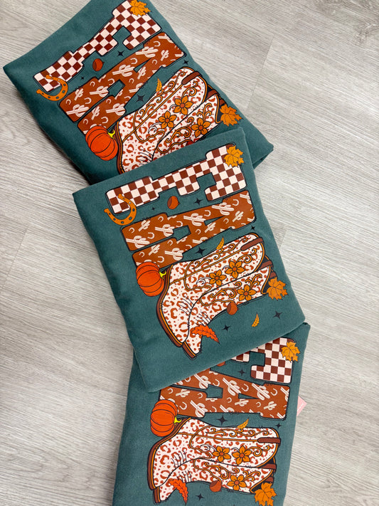 BOOT SCOOTIN’ FALL CREWNECK