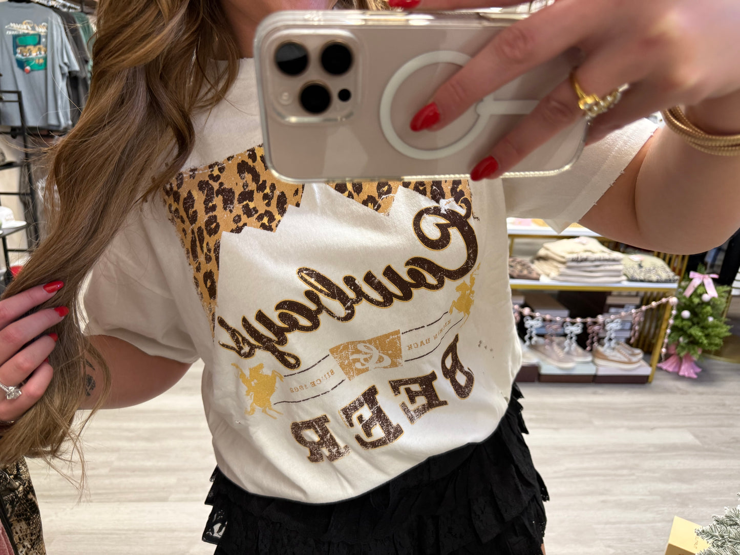 COWBOYS AND BEER LEOPARD GRAPHIC