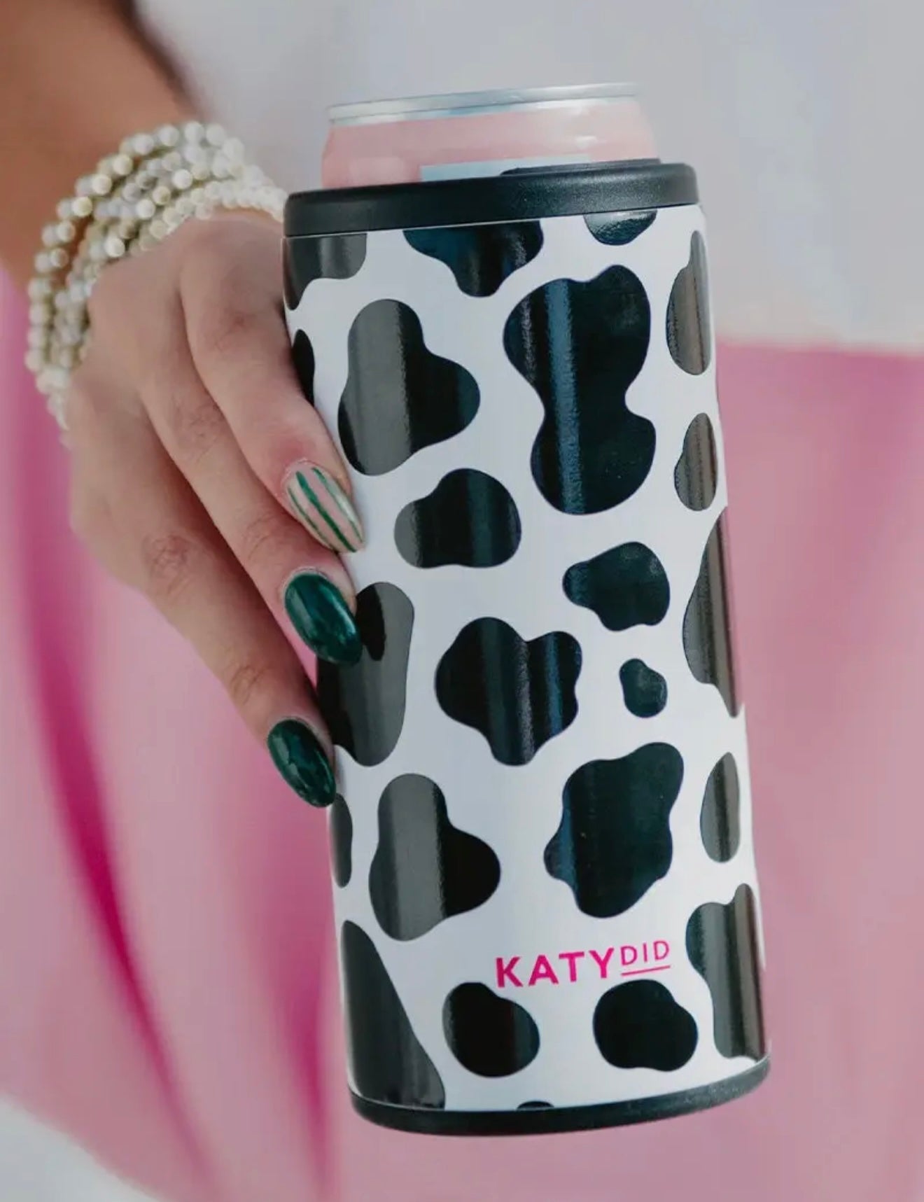 COW PRINT CAN COOLER