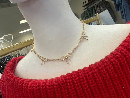 SIMPLY SHINE BOW NECKLACE