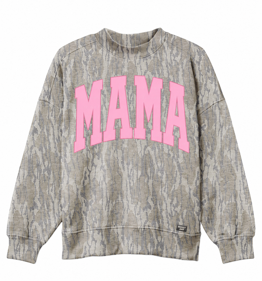 PREORDER: MAMA MOSSY OAK MOCK-NECK