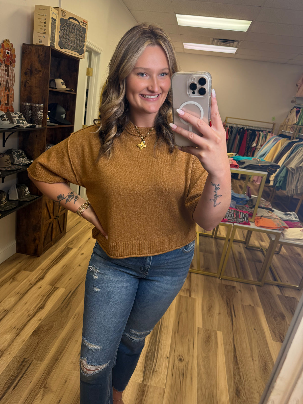 CARMEL CHARM SWEATER