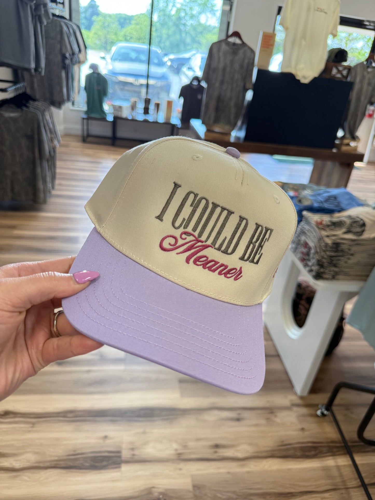 I COULD BE MEANER MHC HAT PURPLE
