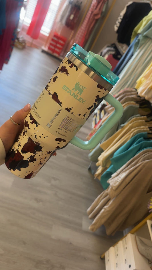 STANLEY COW PRINT TEAL