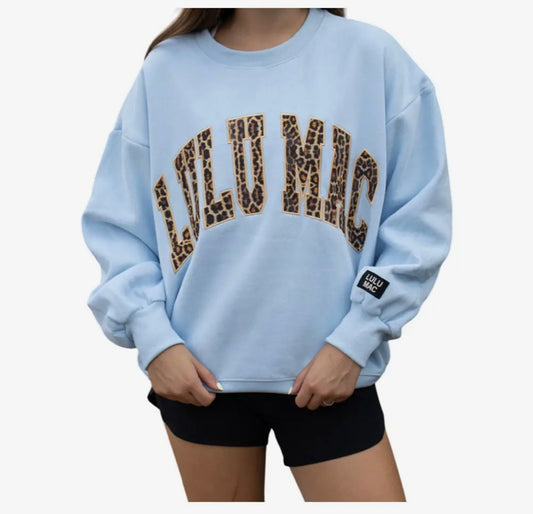 LULUMAC PULLOVER LEOPARD BLUE
