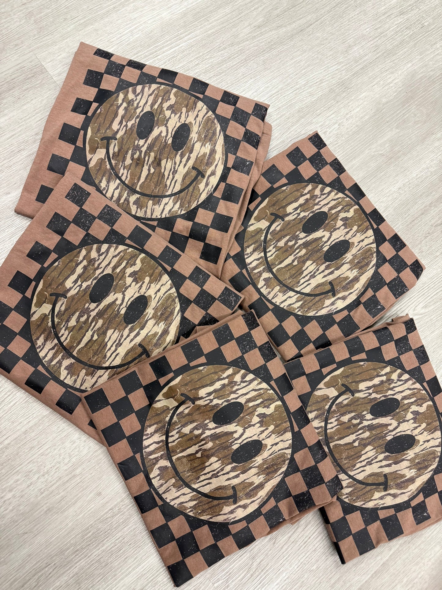 CHECKERED BC SMILEY TSHIRT