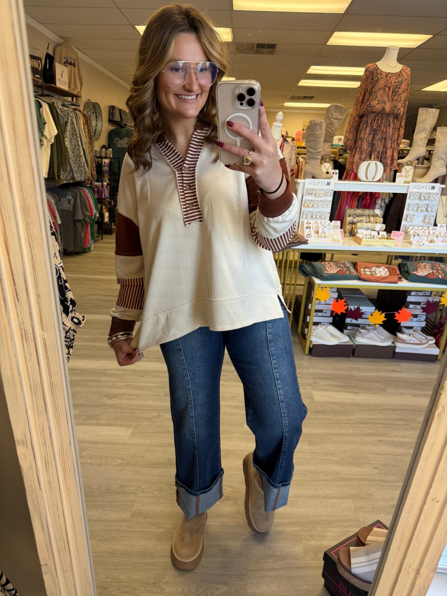 HARVEST STRIPE HENLY TOP