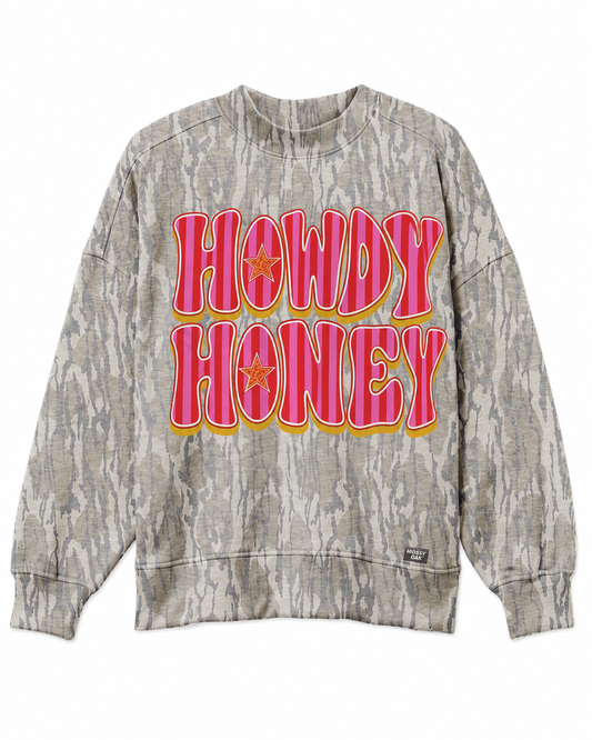 PREORDER: HOWDY HONEY MOSSY OAK MOCK-NECK