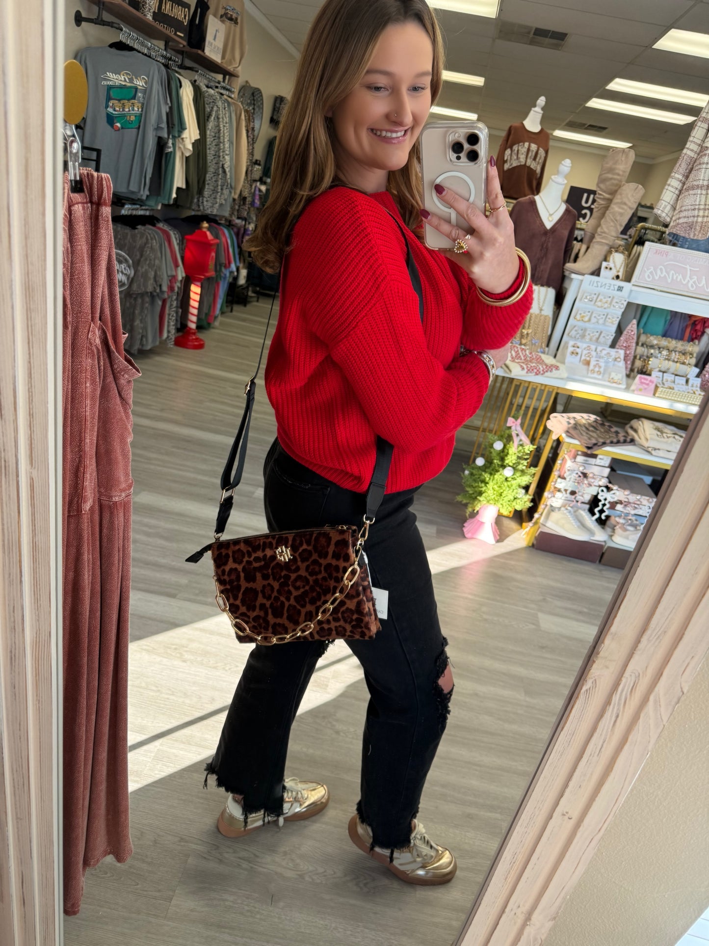ARIANA CROSSBODY SPOTTED SADDLE