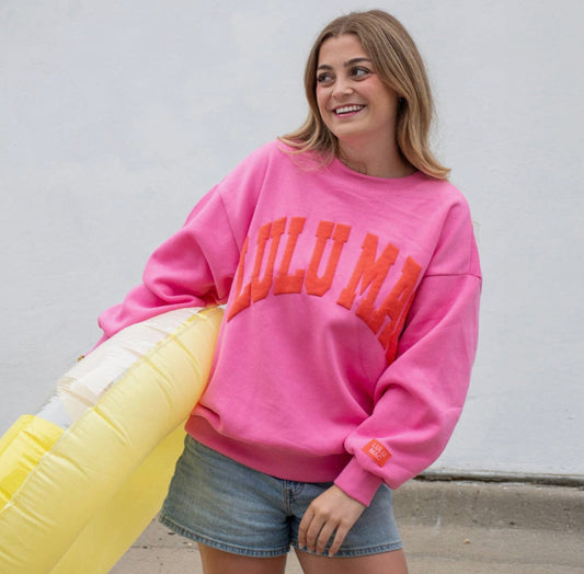 PINK ORANGE PUFF LULUMAC PULLOVER
