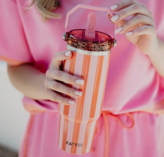 PINK AND ORANGE STRIPED