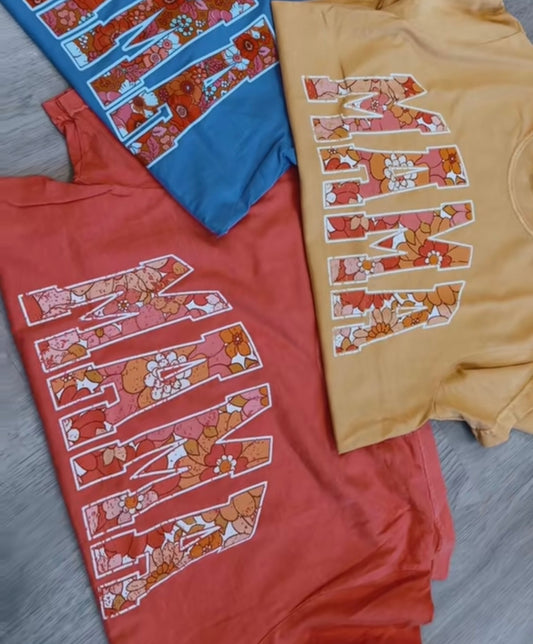 FLORAL MAMA MUSTARD TSHIRT