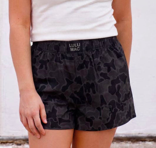 LULUMAC BLACK CAMO BOXER SHORTS