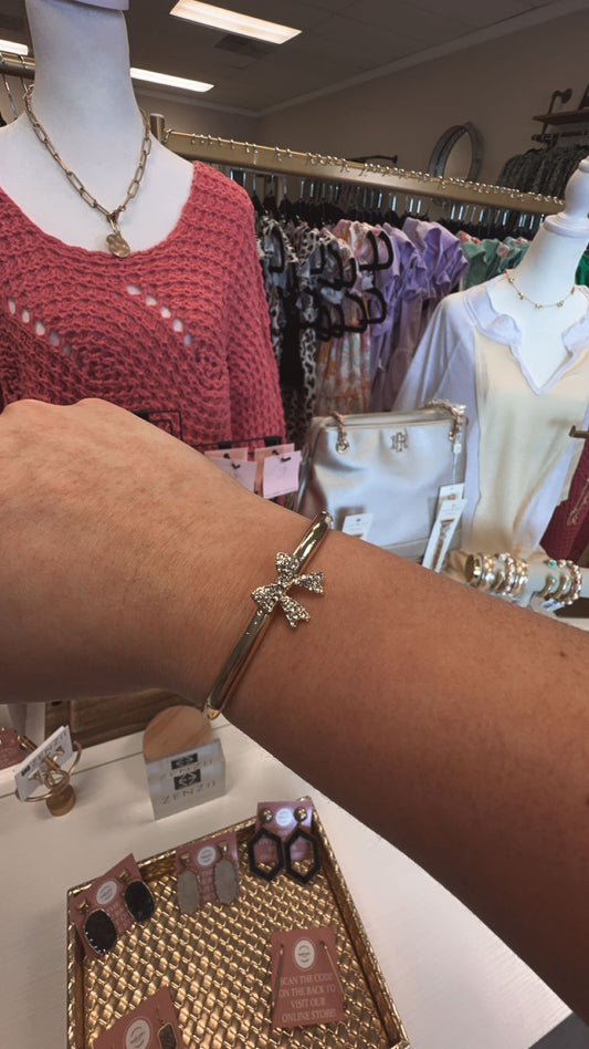 CRYSTAL BOW BRACLET