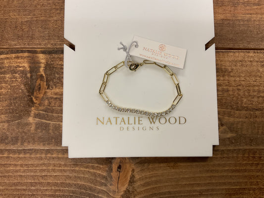 LEGACY PAPERCLIP TENNIS BRACELET n GOLD