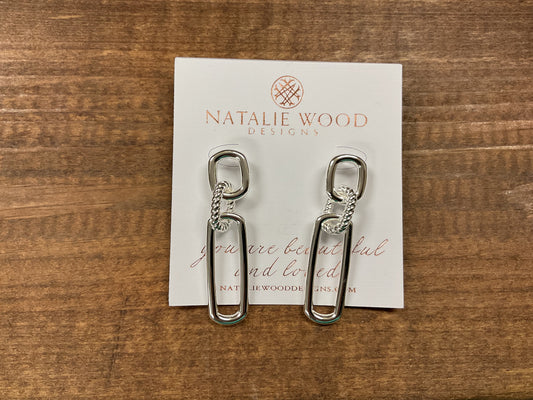 SHE’S SPICY LINK STATEMENT EARRINGS SLIVER