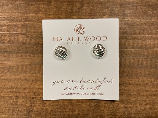 ECLIPSE BALL STUD EARRINGS SLIVER