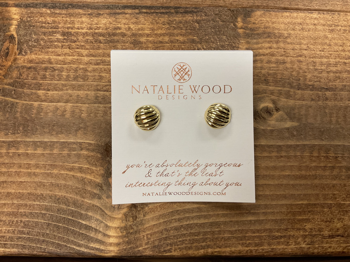 ECLIPSE BALL STUD EARRINGS GOLD