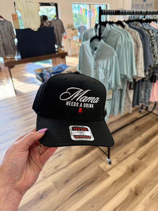 MAMA NEEDS A DRINK MHC HAT BLACK