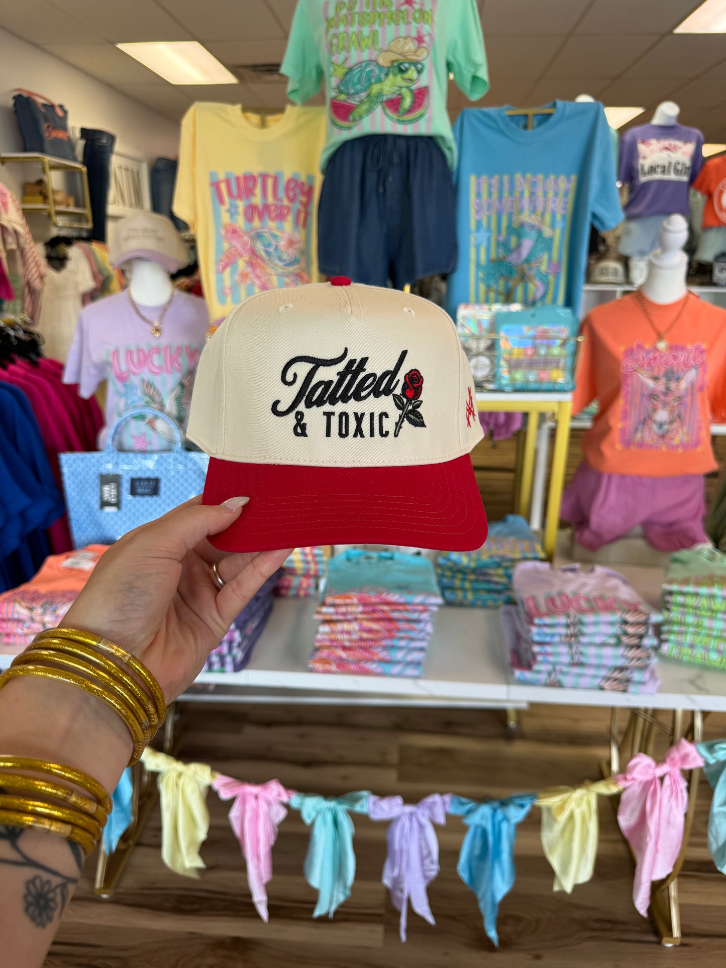 TATTED & TOXIC TRUCKER RED MHC HAT