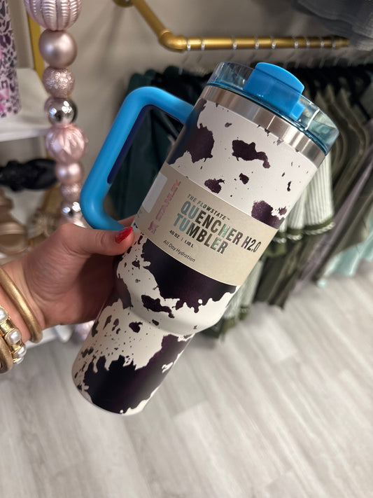 COW PRINT STANLEY BLUE