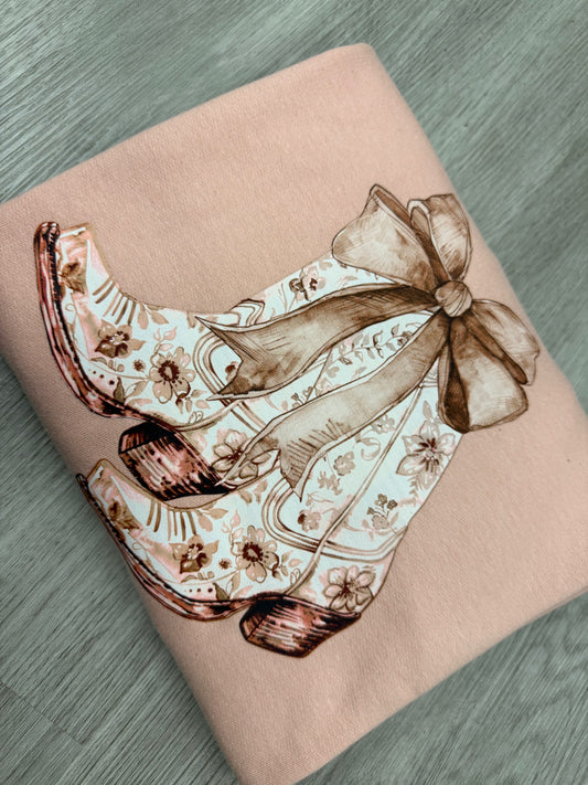 BOW TIES AND BOOTS CREWNECK