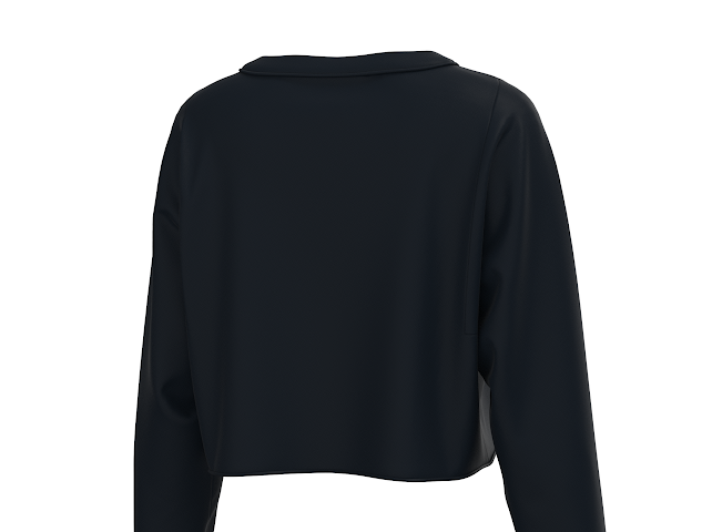 LG BOXY CROP LS TEE BLK
