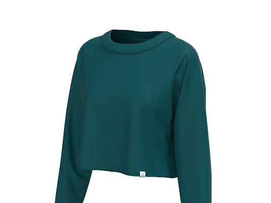 LG BOXY CROP LS TEE TEL