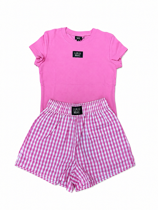 LULUMAC BABY DOLL TOP BUBBLEGUM