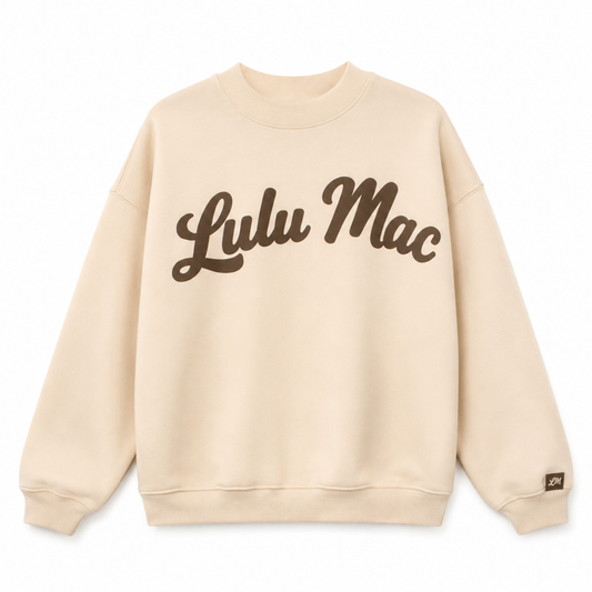 LULUMAC SCRIPT CREAM / BROWN